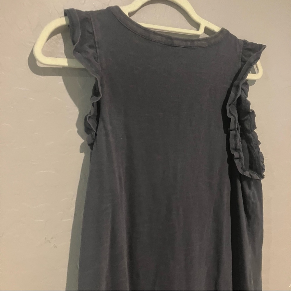 Universal Thread Dark Gray Ruffle Sleeve 100% Cot… - image 8